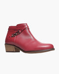 Botines mujer de piel con tacón o plataforma Botín cómodo de invierno y otoño Calzado artesanal de España tipo cuña o camperos en ante y cuero Elegantes e informales - Burdeos