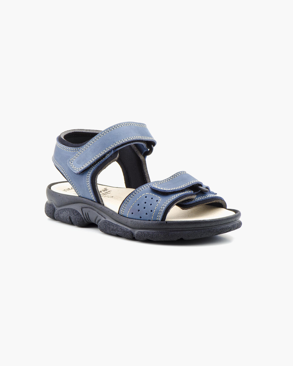 NOESLOMISMO BY DILEMA Sandalias Cómodas para Mujer con Doble Ajuste de Velcro | Estilo Cangrejera Abierta Antideslizante para Paseos de Verano y Uso Diario | Confort Ergonómico y Artesanía Española - Marino