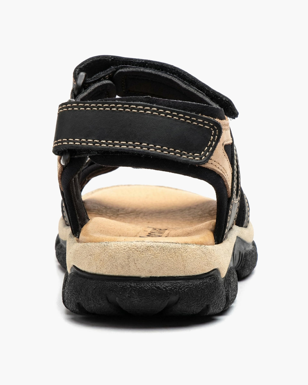 NOESLOMISMO BY DILEMA Sandalias Cangrejeras para Mujer | Cierre de Velcro Ajustable y Suela Antideslizante para Paseos de Verano, Ciudad y Playa | Calzado Ergonómico Fabricado en España - Negro-Taupe