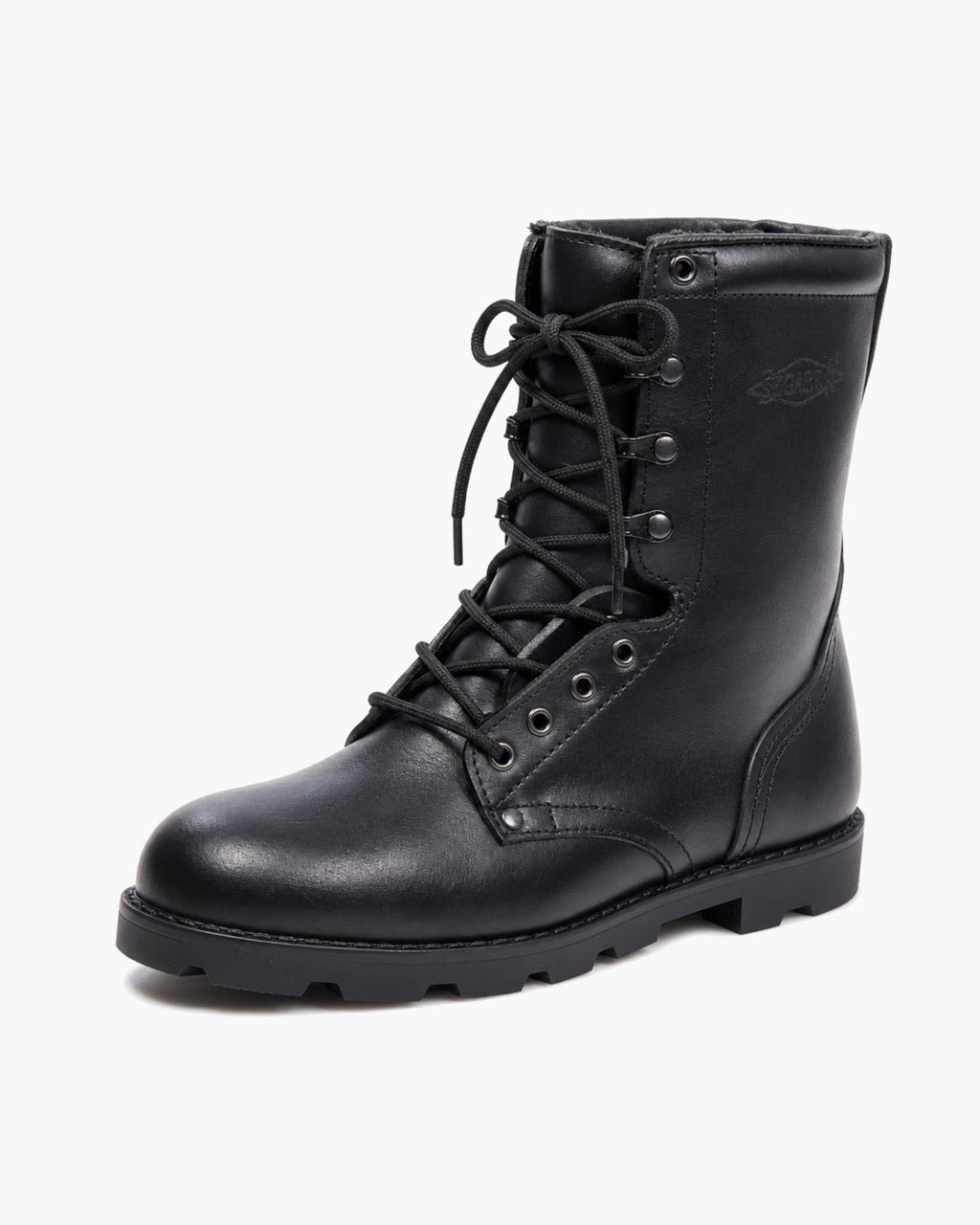Segarra Botas Militares Mujer de Piel con Cordones, Negro - Negro