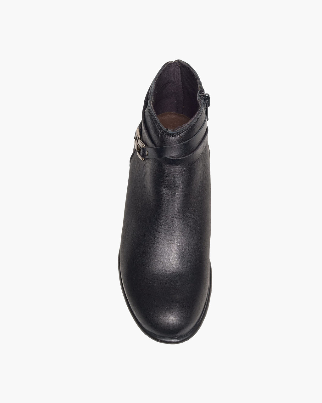 Botines mujer de piel con tacón o plataforma Botín cómodo de invierno y otoño Calzado artesanal de España tipo cuña o camperos en ante y cuero Elegantes e informales - Negro