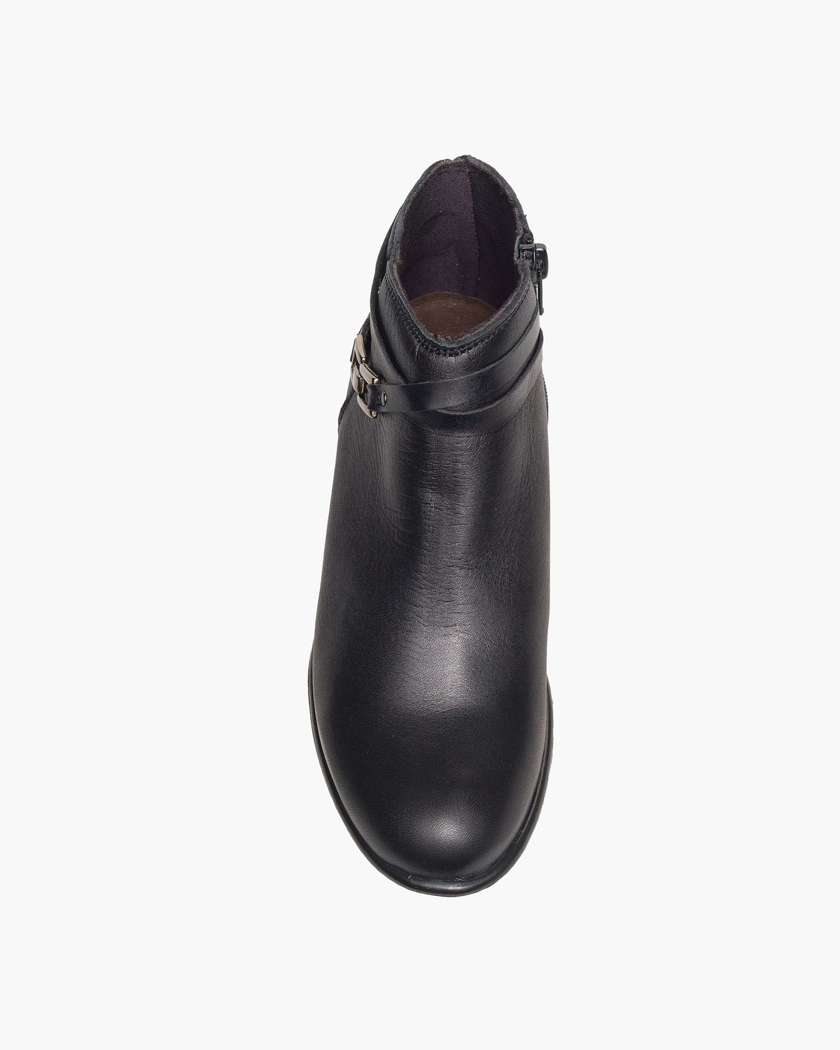 Botines mujer de piel con tacón o plataforma Botín cómodo de invierno y otoño Calzado artesanal de España tipo cuña o camperos en ante y cuero Elegantes e informales - Negro
