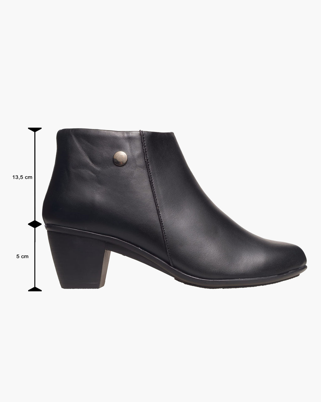Botines mujer de piel con tacón o plataforma Botín cómodo de invierno y otoño Calzado artesanal de España tipo cuña o camperos en ante y cuero Elegantes e informales - Negro