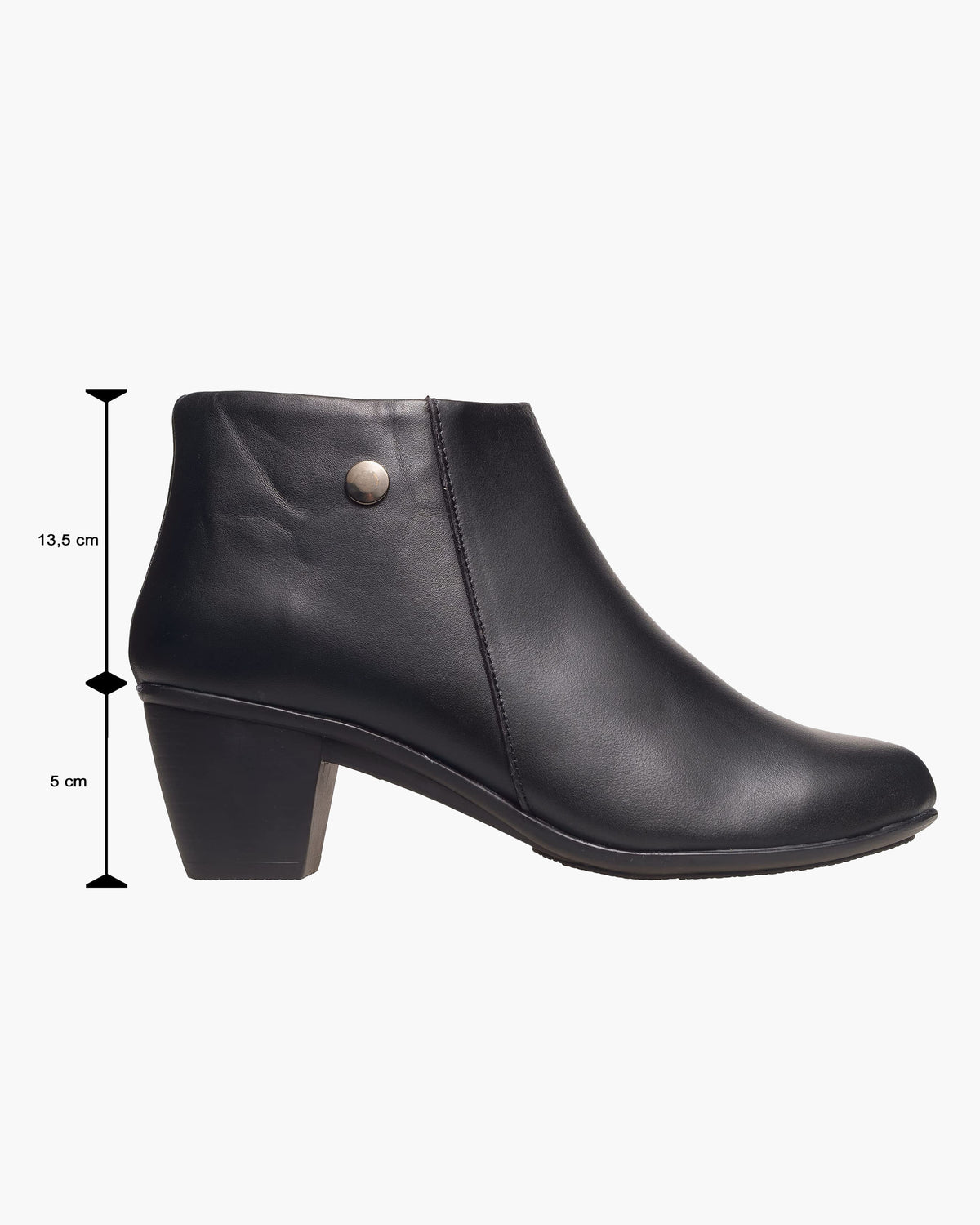 Botines mujer de piel con tacón o plataforma Botín cómodo de invierno y otoño Calzado artesanal de España tipo cuña o camperos en ante y cuero Elegantes e informales - Negro