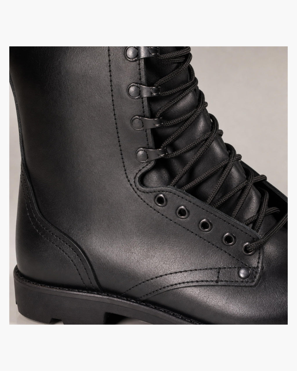 Segarra Botas Militares Mujer de Piel con Cordones, Negro - Negro