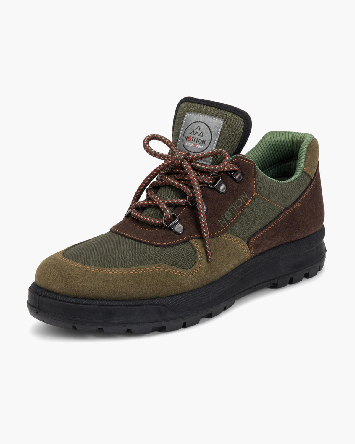 Zapatillas Trekking Mujer Impermeables de Piel, Verde y Marrón - Kaki-Serraje