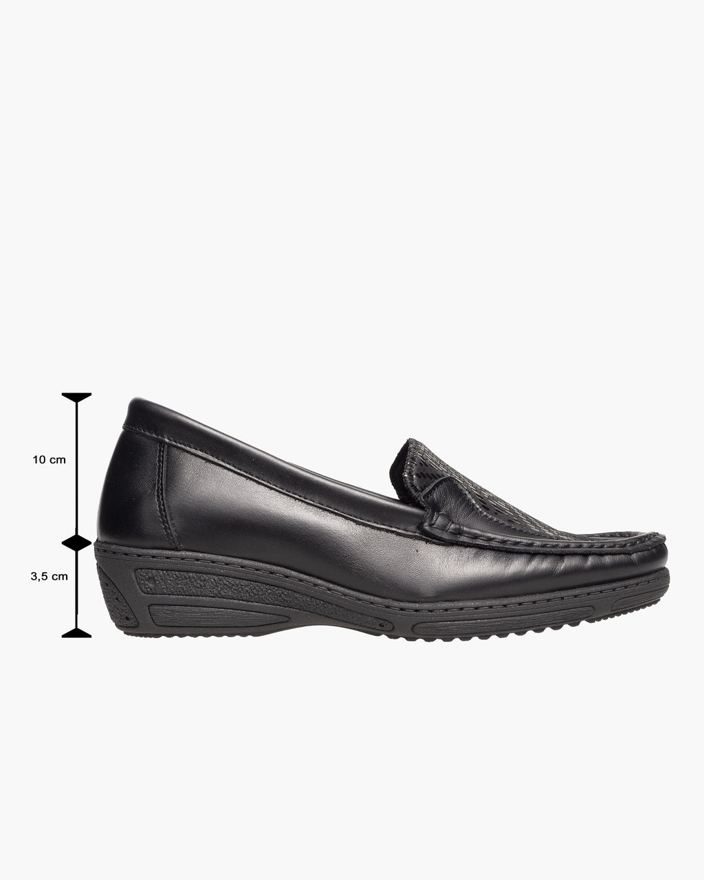 Mocasines para Mujer de Piel cómodos Zapatos clásicos de Vestir y Casual Zapatillas 24 Horas señora Calzado de Verano e Invierno Tipo Penny en Gamuza - Negro