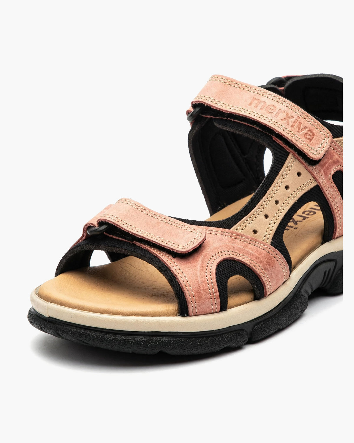 NOESLOMISMO BY DILEMA Sandalias Cangrejeras para Mujer | Cierre de Velcro Ajustable y Suela Antideslizante para Paseos de Verano, Ciudad y Playa | Calzado Ergonómico Fabricado en España - Teja-Taupe