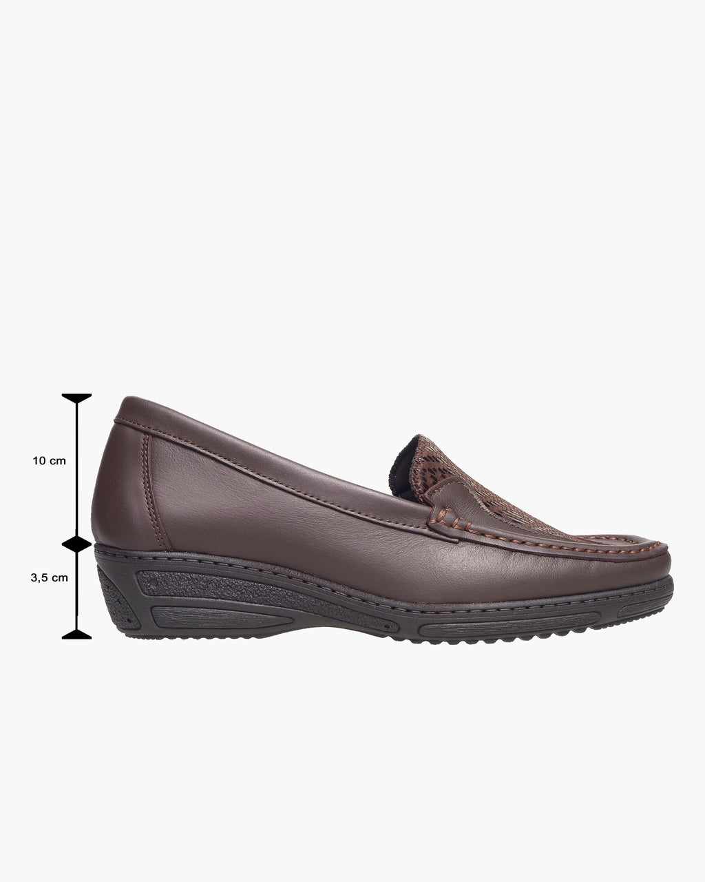 Mocasines para Mujer de Piel cómodos Zapatos clásicos de Vestir y Casual Zapatillas 24 Horas señora Calzado de Verano e Invierno Tipo Penny en Gamuza - Marron