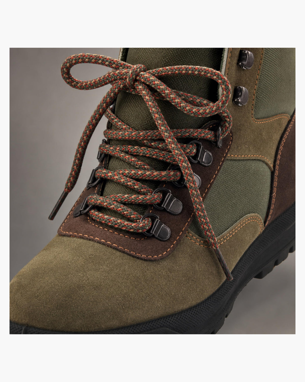 Zapatillas Trekking Mujer Impermeables de Piel, Verde y Marrón - Kaki-Marrón