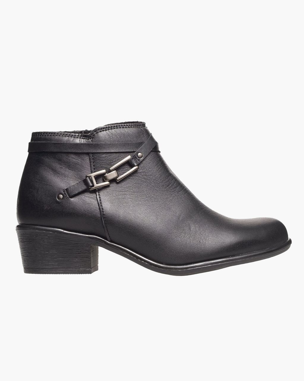 Botines mujer de piel con tacón o plataforma Botín cómodo de invierno y otoño Calzado artesanal de España tipo cuña o camperos en ante y cuero Elegantes e informales - Negro