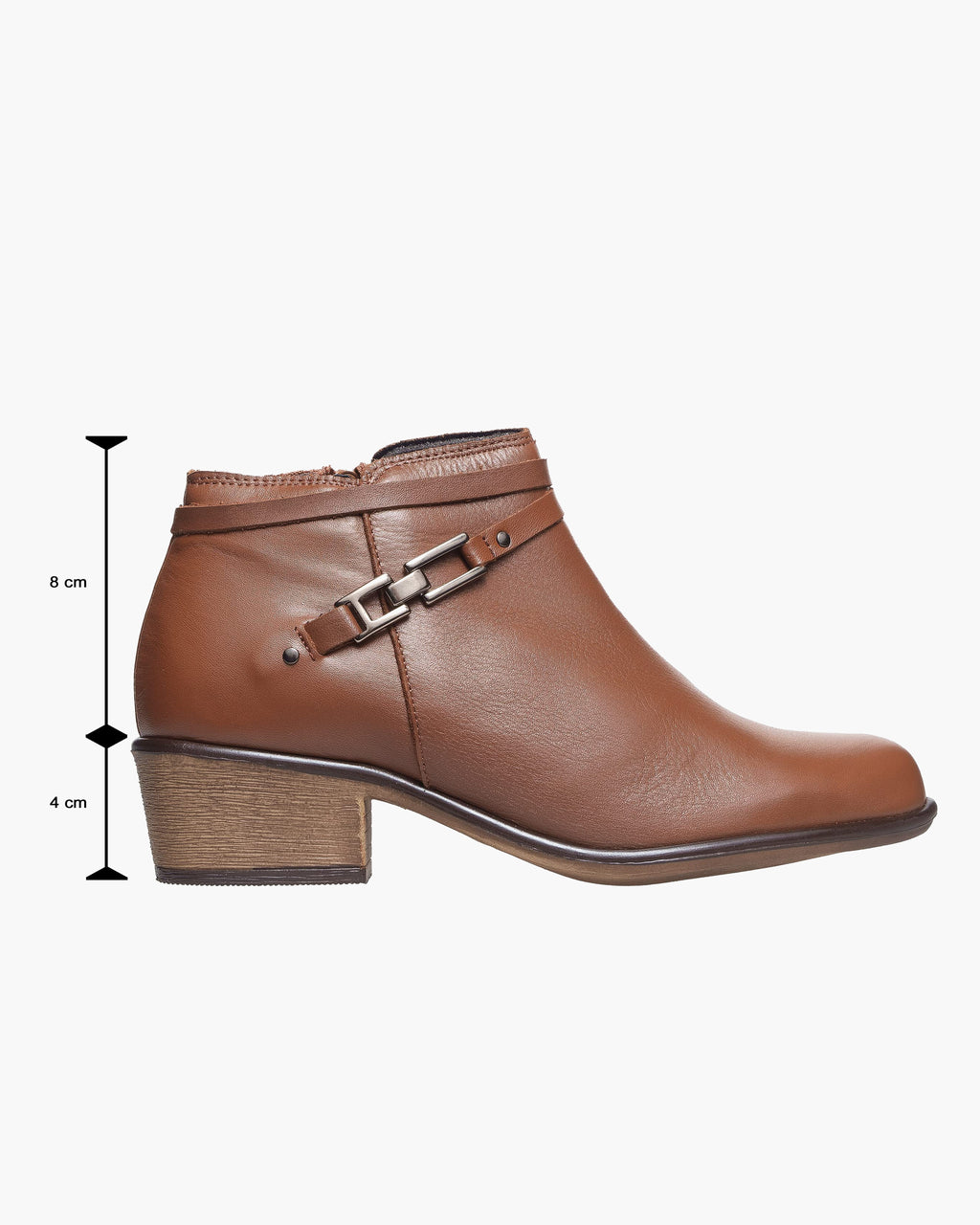 Botines mujer de piel con tacón o plataforma Botín cómodo de invierno y otoño Calzado artesanal de España tipo cuña o camperos en ante y cuero Elegantes e informales - Cuero