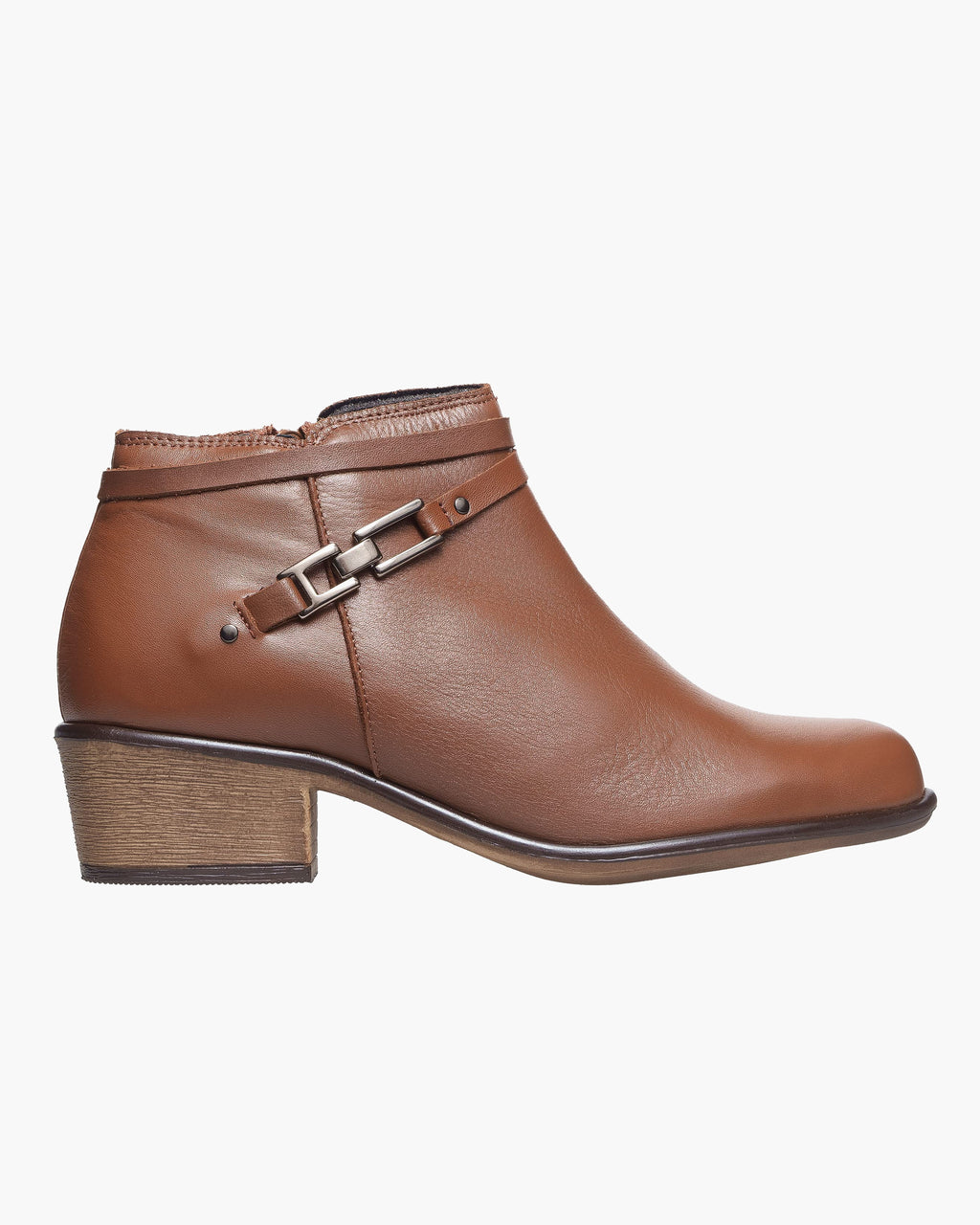 Botines mujer de piel con tacón o plataforma Botín cómodo de invierno y otoño Calzado artesanal de España tipo cuña o camperos en ante y cuero Elegantes e informales - Cuero