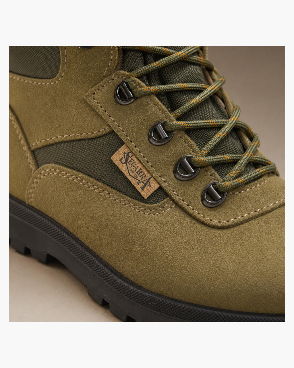 Segarra Botas de Montaña Hombre Impermeables de Cuero para Trekking, Verde - Kaki