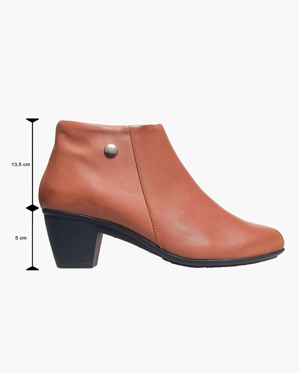 Botines mujer de piel con tacón o plataforma Botín cómodo de invierno y otoño Calzado artesanal de España tipo cuña o camperos en ante y cuero Elegantes e informales - Cuero