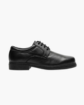 Zapatos de vestir de cuero negros para hombre con cordones Derby - Negro