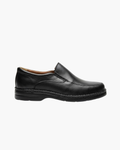 Mocasines de Cuero Marrones para Hombre con elásticos Laterales - Negro